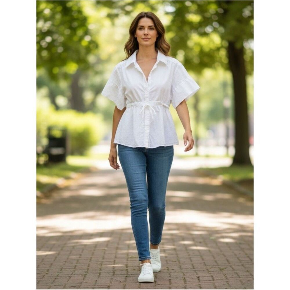 Nanette Lepore White Button Down Shirt